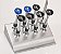 Chave Kit 6Chaves 02170 a 02180+Pinça+18Laminas p/ Rep e Org - Imagem 1