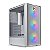 GABINETE GAMER MANCER NAROK V2, RAINBOW, MID-TOWER, LATERAL DE VIDRO, COM 6 FANS RGB ESTATICO , BRANCO - Imagem 1