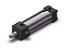 Atuador Hidraulico SMC CHDSDFY50TF-100A-B - Imagem 2