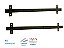 Suporte De Varal Frontal 60cm Preto 1 Par + Kit Instalação. - Imagem 1