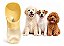 Garrafa Bebedouro Pet 350ml Com Alça Cães Gatos - Amarelo - Imagem 1