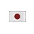 Patch Bordado Bandeira Japão com Fecho de Contato - Imagem 1