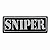 Bordado Termocolante Sniper Preto - Imagem 1