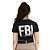 Camiseta Feminina Militar Baby Look Estampada FBI - Imagem 2