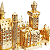 Castelo de Neuschwanstein Dourado - 3D Piececool - Imagem 2