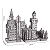 Castelo de Neuschwanstein Prata- 3D Piececool - Imagem 4