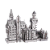 Castelo de Neuschwanstein Prata- 3D Piececool - Imagem 1