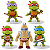 Pack 5 Mini figures Tartarugas Ninjas - Imagem 1