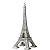 Torre Eiffel  Prata - 3D Piececool - Imagem 1
