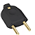 PLUG MACHO 2P 20A PRETO - Imagem 1