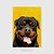 Quadro Rottweiler Retrato Fundo Amarelo - Imagem 3