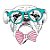 Camiseta Baby Look Bulldog Inglês de Óculos e Gravatinha - Imagem 2