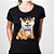 Camiseta Baby Look Akita Filhote de Óculos e Gravatinha - Imagem 5