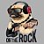 Camiseta Baby Look Pug On The Rock - Imagem 2