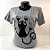 Camiseta Baby Look Gato Preto Arranhando - Imagem 3