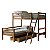 Cama Beliche L Solteiro Madeira Macica 2 Gavetoes - Imagem 24
