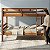 Cama Beliche Suspenso Solteiro Madeira Mdf Com Grade - Imagem 4