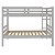Cama Beliche Suspenso Solteiro Madeira Mdf Com Grade - Imagem 12