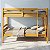 Cama Beliche Suspenso Solteiro Madeira Mdf Com Grade - Imagem 13