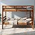 Cama Beliche Suspenso Solteiro Madeira Mdf Com Grade - Imagem 1