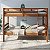 Cama Beliche Suspenso Solteiro Madeira Mdf Com Grade - Imagem 2