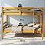 Cama Beliche Suspenso Solteiro Madeira Mdf Com Grade - Imagem 14