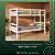 Cama Beliche Suspenso Solteiro Madeira Mdf Com Grade - Imagem 9