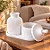 Kit 2 Potes Decorativos Elegance com Tampa e Bandeja - Imagem 5