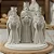 Três Reis Magos Branco – Estátua Religiosa de Natal - Imagem 1
