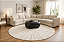 Tapete de couro Redondo Luxo London Offwhite - Nobre Couros - Imagem 3