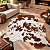 Tapete de couro Bovino 2,10x2,50 Marrom e Branco GG -Nobre couros - Imagem 1