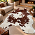 Tapete de couro Bovino 2,10x2,55 Marrom e Branco GG -Nobre couros - Imagem 1