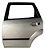 Porta Traseira Esquerda Ford Fiesta 2003/2012 Original Traseira Motorista Prateado - Imagem 1