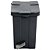 CESTO COM PEDAL JSN PRETO QUADRADO 30 LITROS COM ARO INTERNO - Imagem 1
