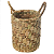 Cesto Faqueiro Redondo Com Alças Taboa 15x18 - Imagem 1