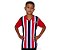 Camiseta Infantil São Paulo Tricolor Listrada Oficial - Imagem 1