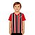 Camiseta Infantil São Paulo Tricolor Listrada Oficial - Imagem 1