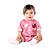 Macacão Bebê Flamengo Rosa Manga Curta Oficial Torcida Baby - Imagem 1