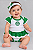 Body Vestido Bebê Palmeiras com Tiara Oficial - Imagem 1