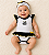 Body Vestido Bebê Santos Com Tiara Oficial - Imagem 1