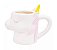 Caneca De Porcelana Formato Unicórnio Rosa 400ml - Imagem 3