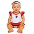 Body Vestido Bebê Flamengo Com Tiara Oficial - Imagem 1