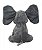 Pelúcia Elefante Cinza Orelhas Grandes 26cm - Imagem 3