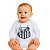 Body Bebê Santos Manga Longa Estampa do Escudo Oficial - Imagem 1