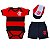 Uniforme Bebê Flamengo Body Shorts e Boné Oficial - Imagem 1