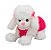 Cachorrinha Poodle de Pelúcia Vestido Rosa 33cm - Imagem 1