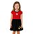 Vestido Flamengo Infantil Canelado Torcida Baby - Imagem 1