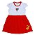 Vestido Infantil São Paulo Canelado Torcida Baby - Imagem 2