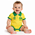 Body Bebê do Brasil Polo Amarelo Torcida Baby - Imagem 1