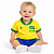 Camiseta Bebê Brasil Amarela Torcida Baby - Imagem 1